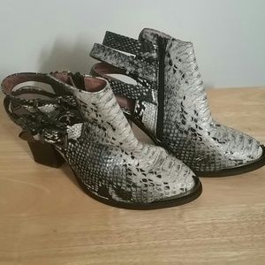 Snakeprint Ankle Boots